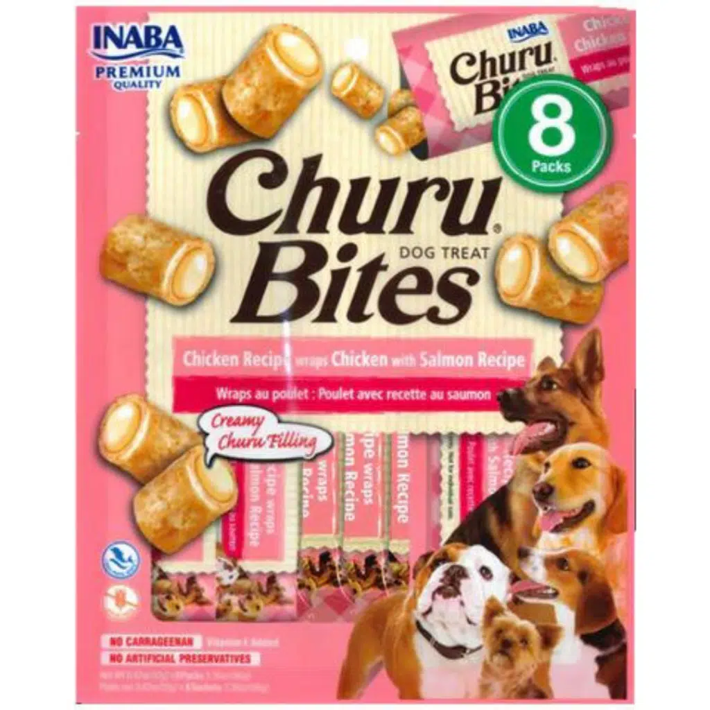 inaba Ciao Churu Bites Tavuklu ve Somonlu Köpek Ödülü 8x20 Gr