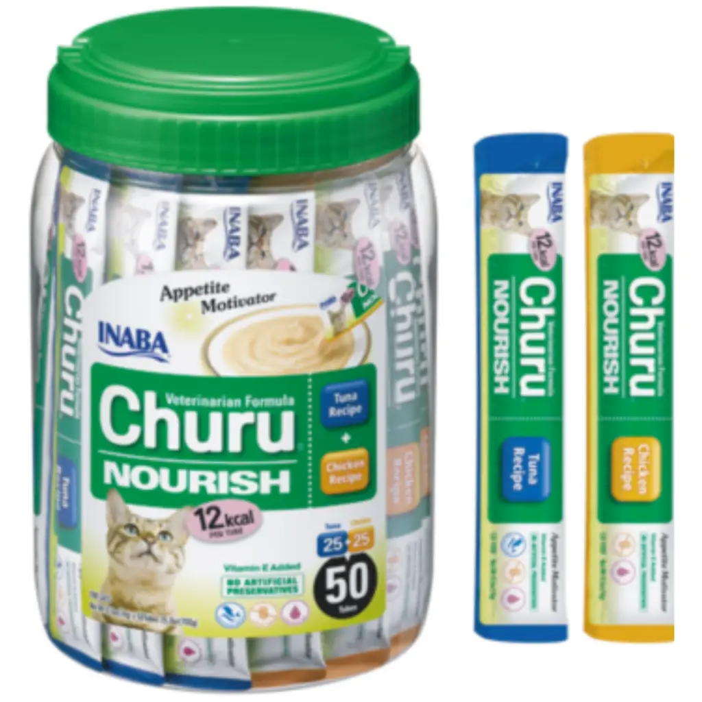 inaba Ciao Churu Cream Nourish Ton Balıklı ve Tavuklu Krema Kedi Ödülü 50x14 Gr