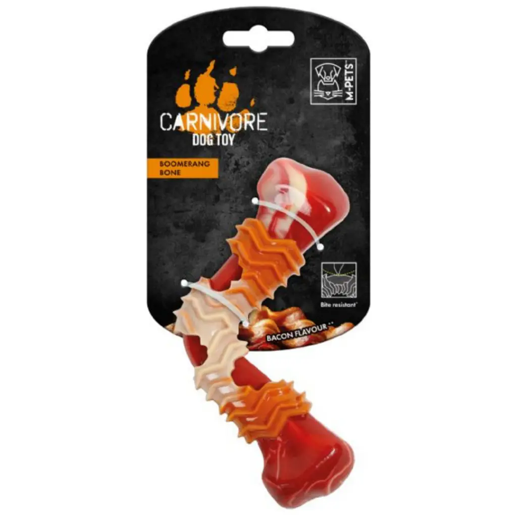 M-PETS Carnivore Dog Toy Boomerang Bone Pastırma Aromalı Köpek Oyuncağı