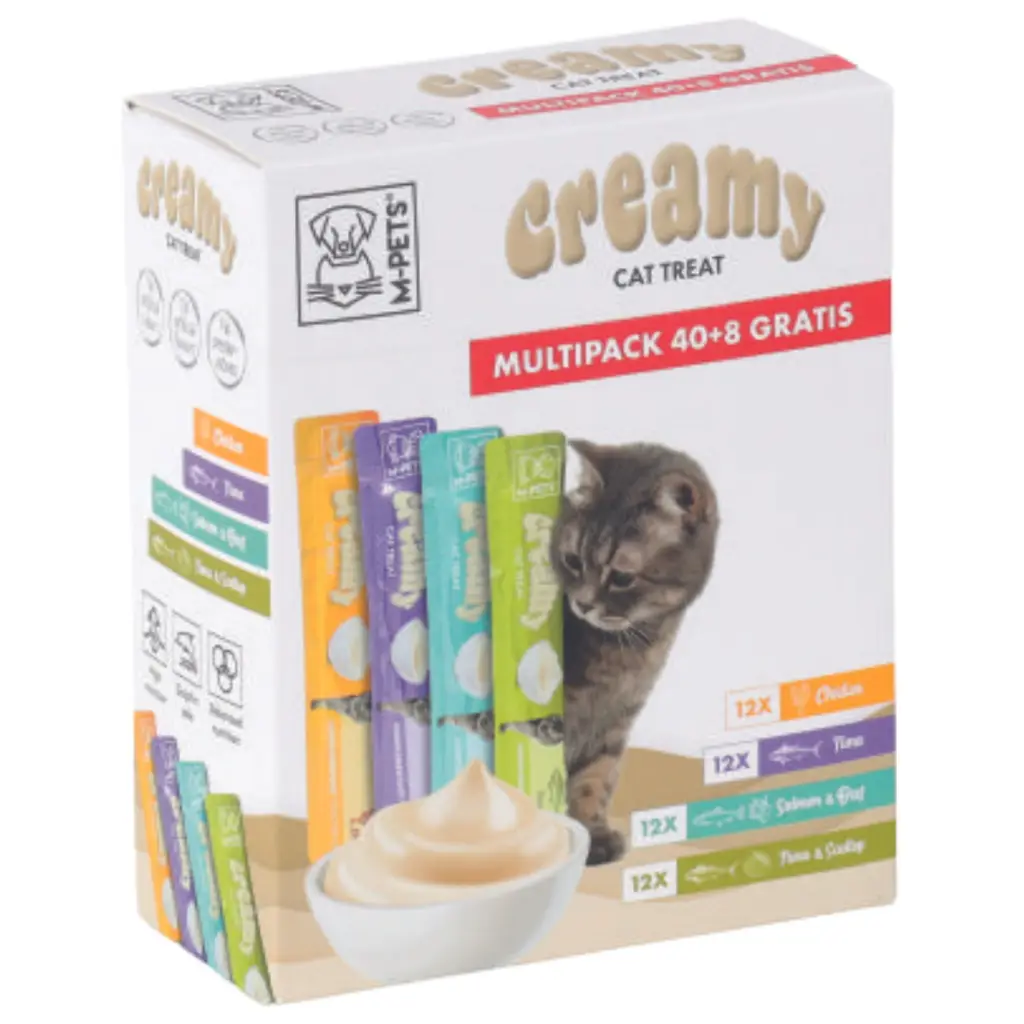 M-PETS Creamy Karışık Lezzetler 1 Krema Kedi Ödülü 48x15 Gr