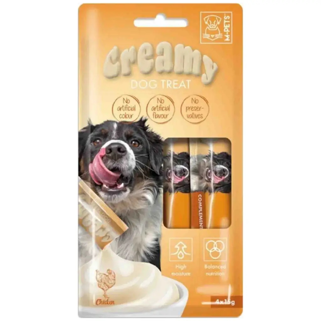 M-PETS Creamy Tavuklu Krema Köpek Ödülü 4x15 Gr