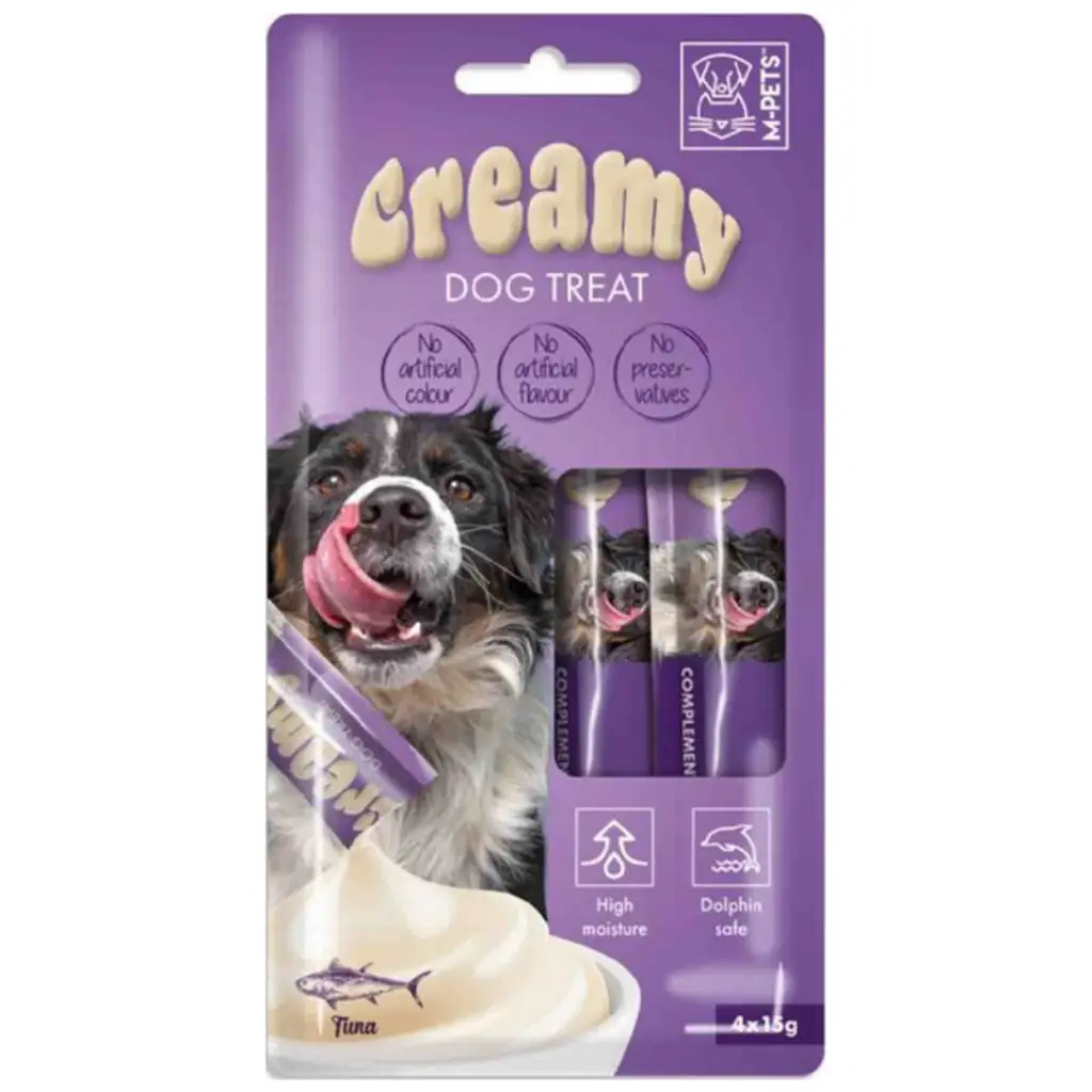 M-PETS Creamy Ton Balıklı Krema Köpek Ödülü 4x15 Gr
