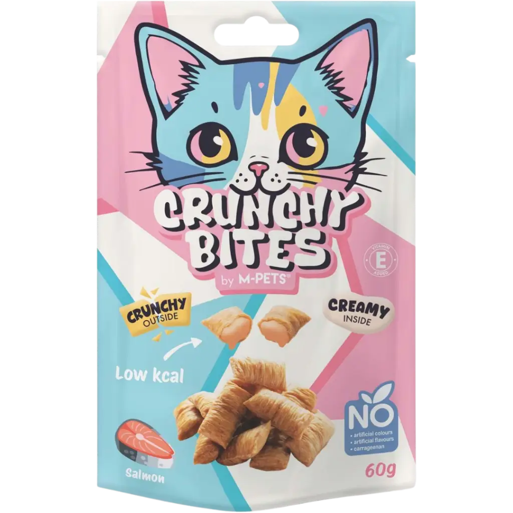 M-Pets Crunchy Bites Somonlu Kedi Ödülü 60 Gr