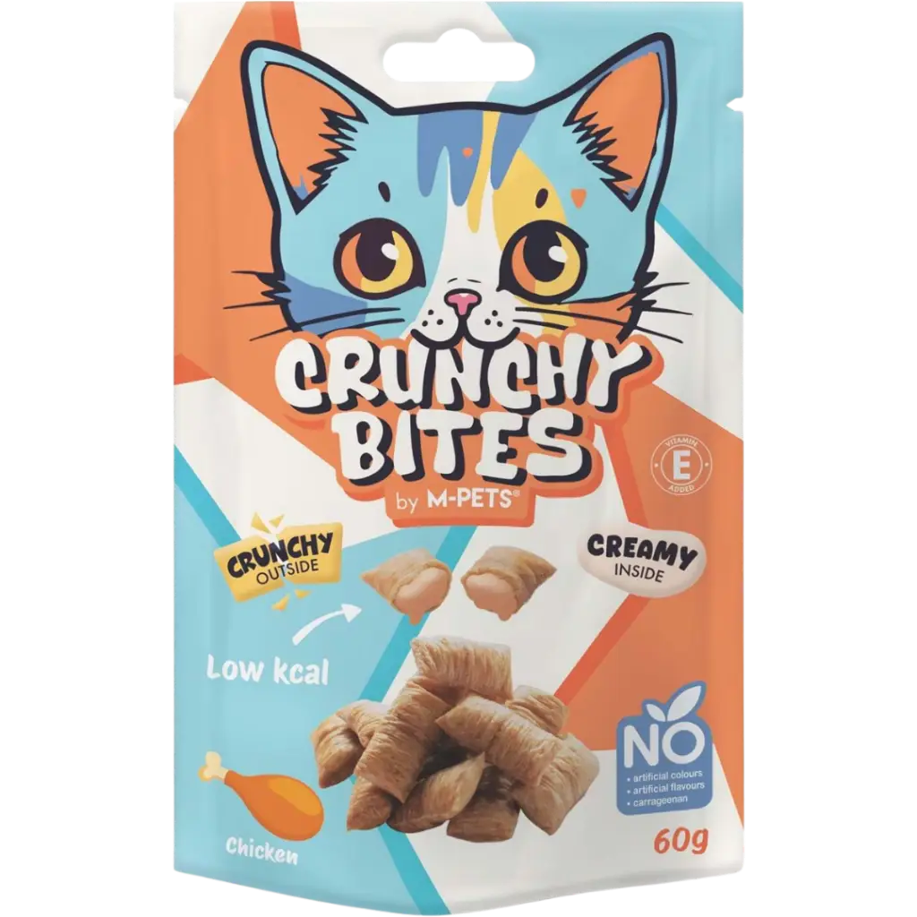 M-Pets Crunchy Bites Tavuklu Kedi Ödülü 60 Gr