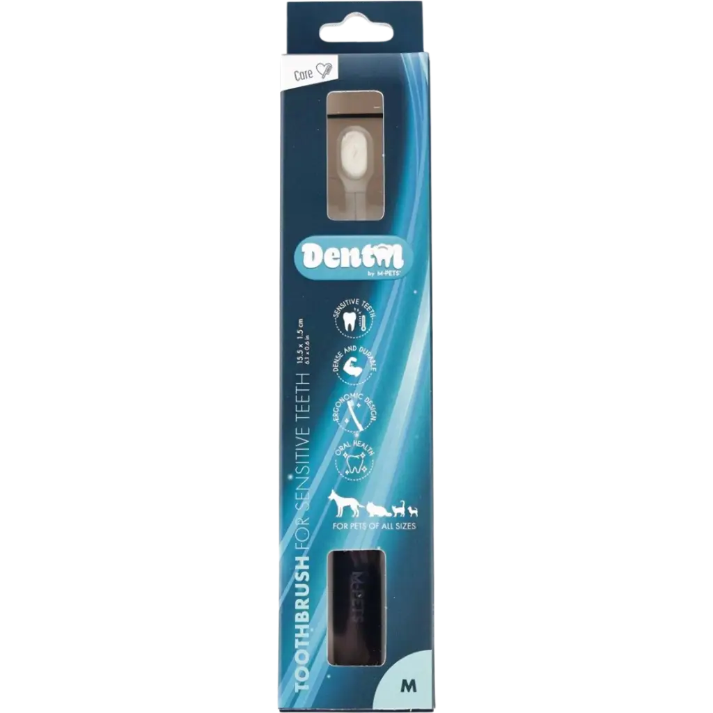 M-Pets Dental Hassas Diş Etlerine Sahip Kedi ve Köpekler İçin Diş Fırçası Medium