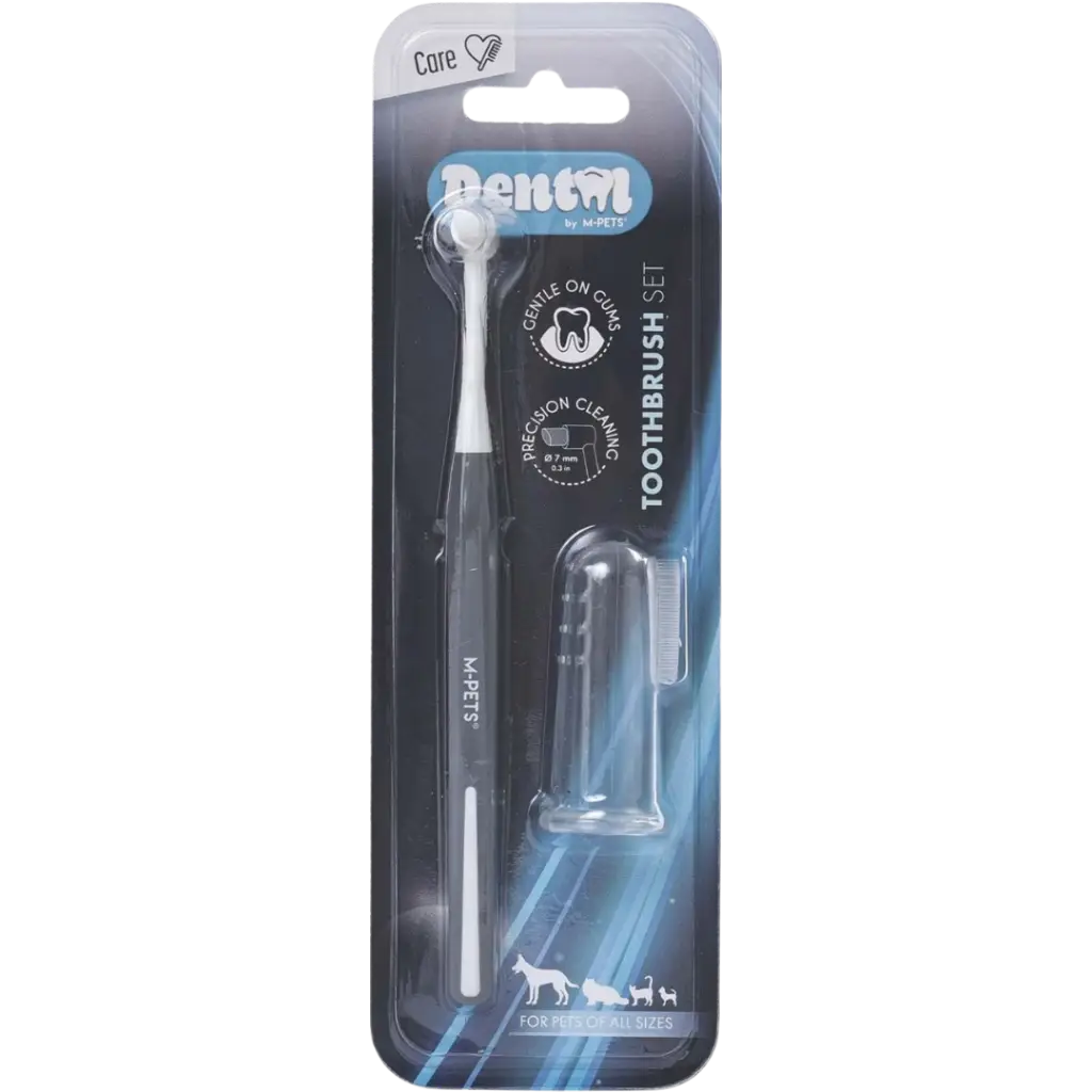 M-Pets Dental Kedi ve Köpekler İçin 2 Li Diş Fırçası Seti