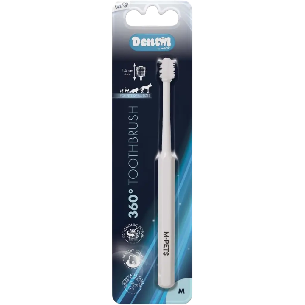 M-Pets Dental Kedi ve Köpekler İçin 360° Diş Fırçası Medium