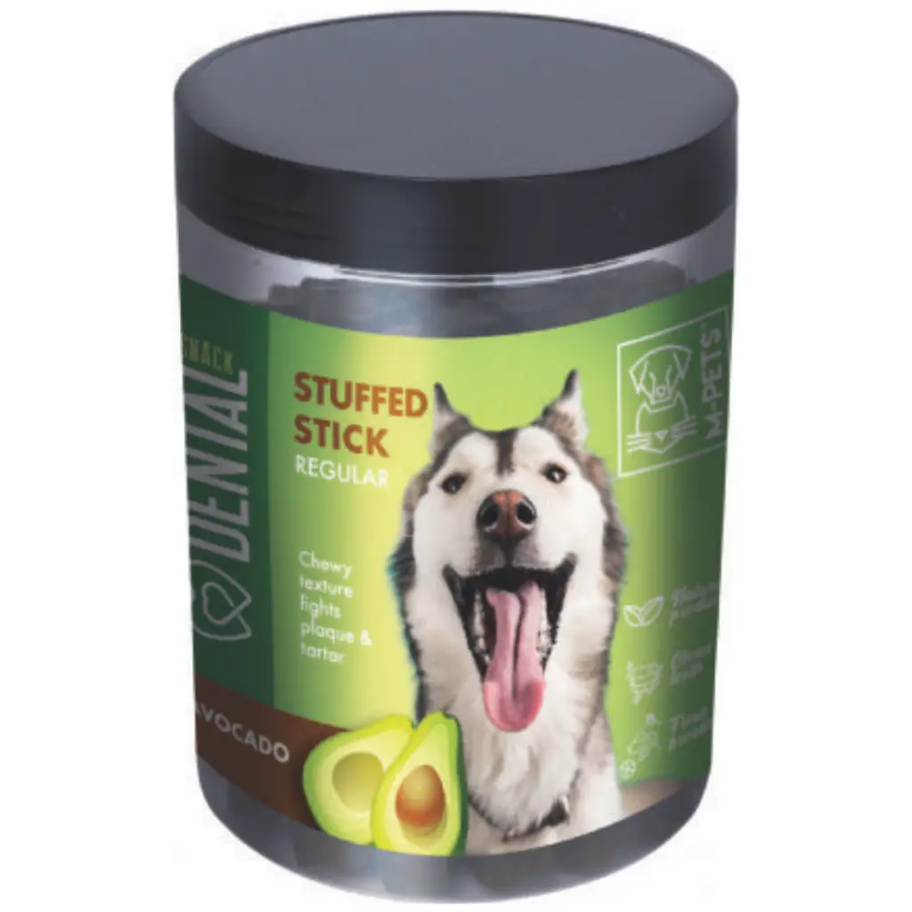 M-PETS Dental Snack Avocado Stuffed Stick Medium Köpek Ödülü 400 Gr