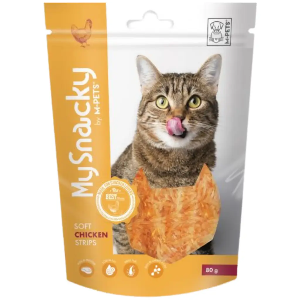 M-PETS Soft Chicken Strips Tavuklu Kedi Ödülü 80 Gr