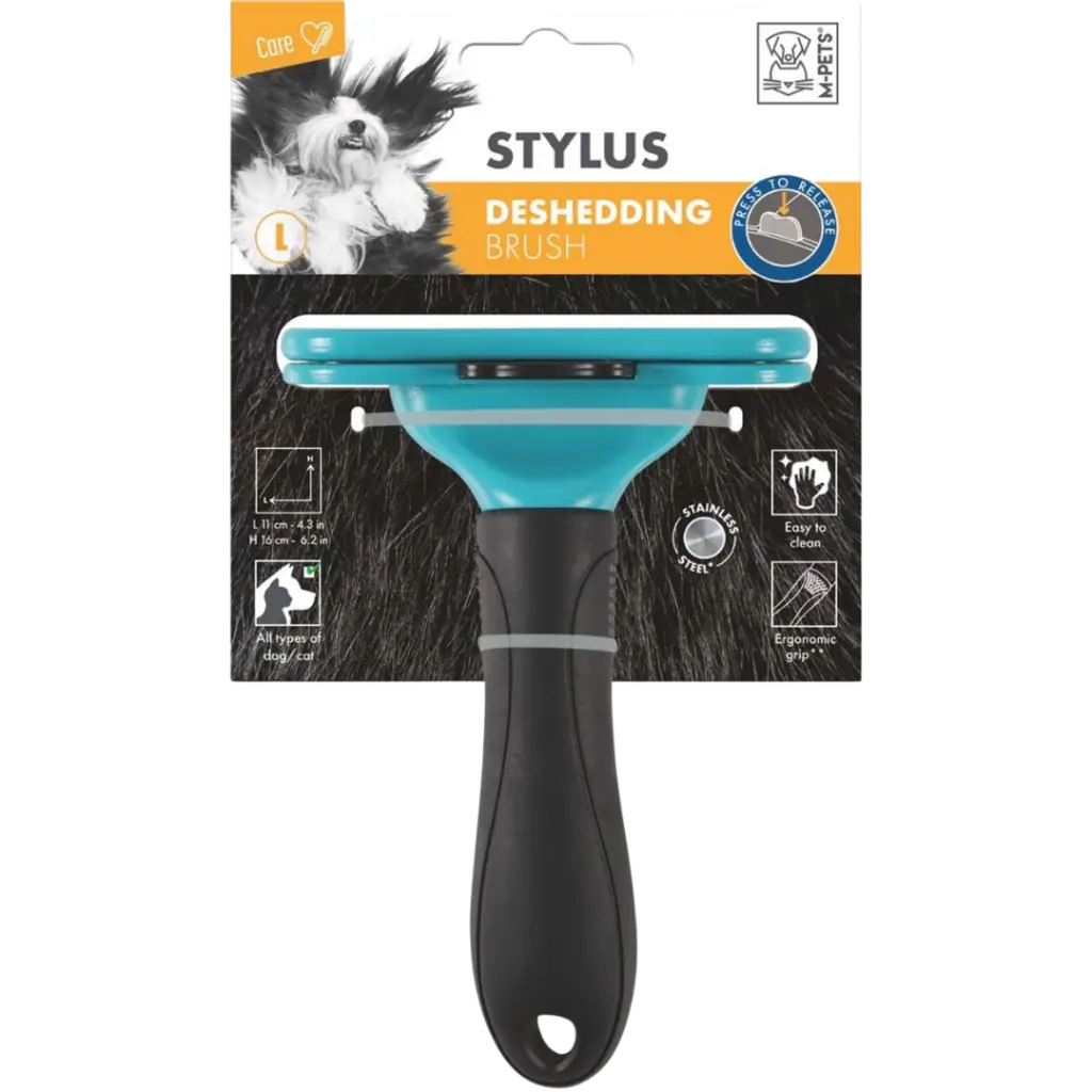 M-Pets Stylus Deshedding Brush Basmalı Furminatör Large