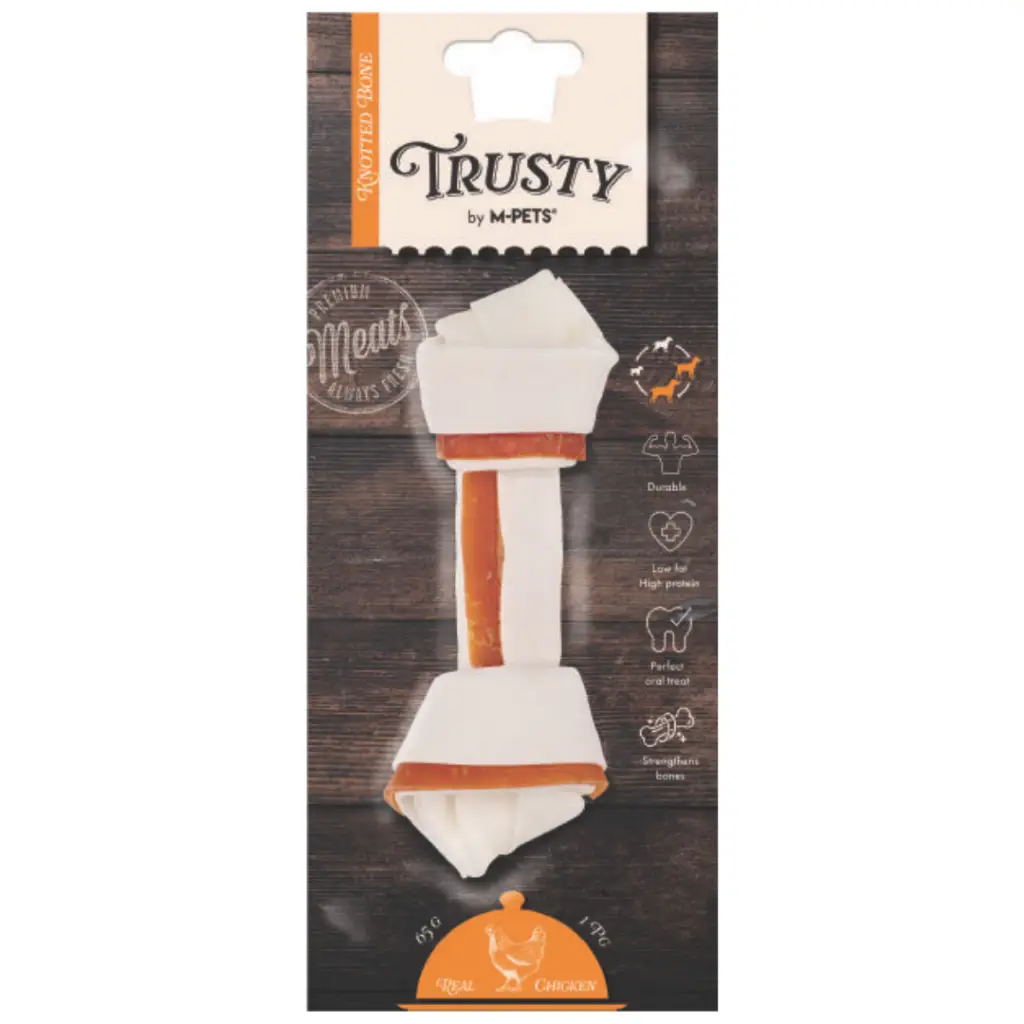 M-PETS Trusty Chicken Düğümlü Kemik Köpek Ödülü 65 Gr