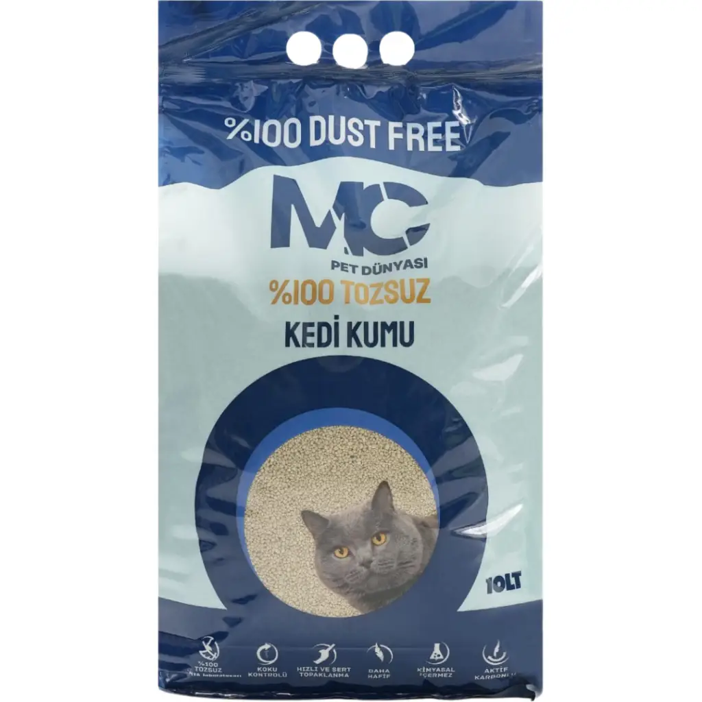 Mc Aktif Karbonlu Tozsuz Kedi Kumu 10 Litre