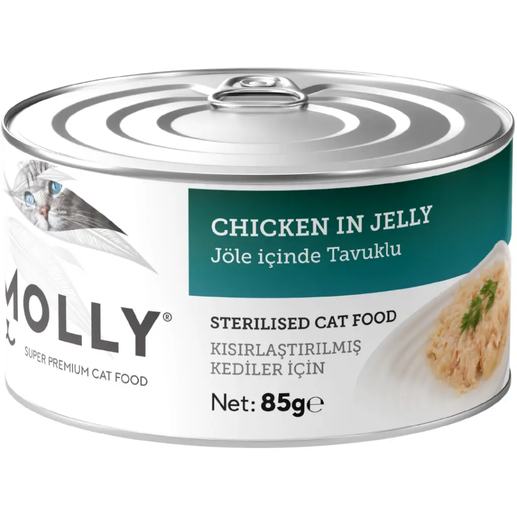 Molly Jöle İçinde Tavuklu Kısırlaştırılmış Kedi Konservesi 85 Gr
