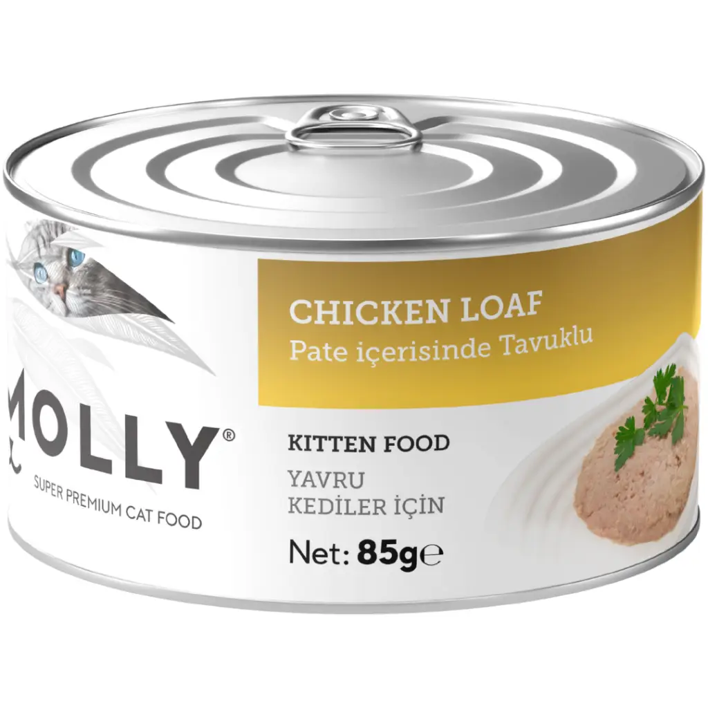Molly Pate İçerisinde Tavuklu Yavru Kedi Konservesi 85 Gr