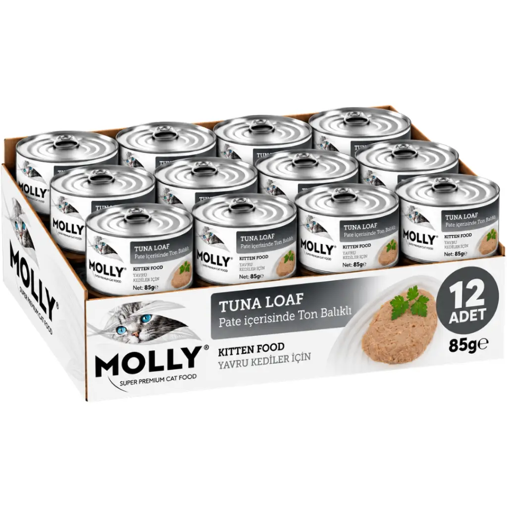 Molly Pate İçerisinde Ton Balıklı Yavru Kedi Konservesi 85 Gr 12 Adet