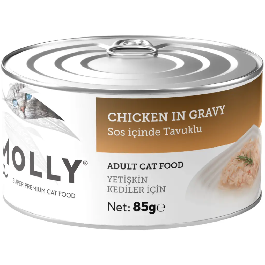Molly Sos İçinde Tavuklu Yetişkin Kedi Konservesi 85 Gr