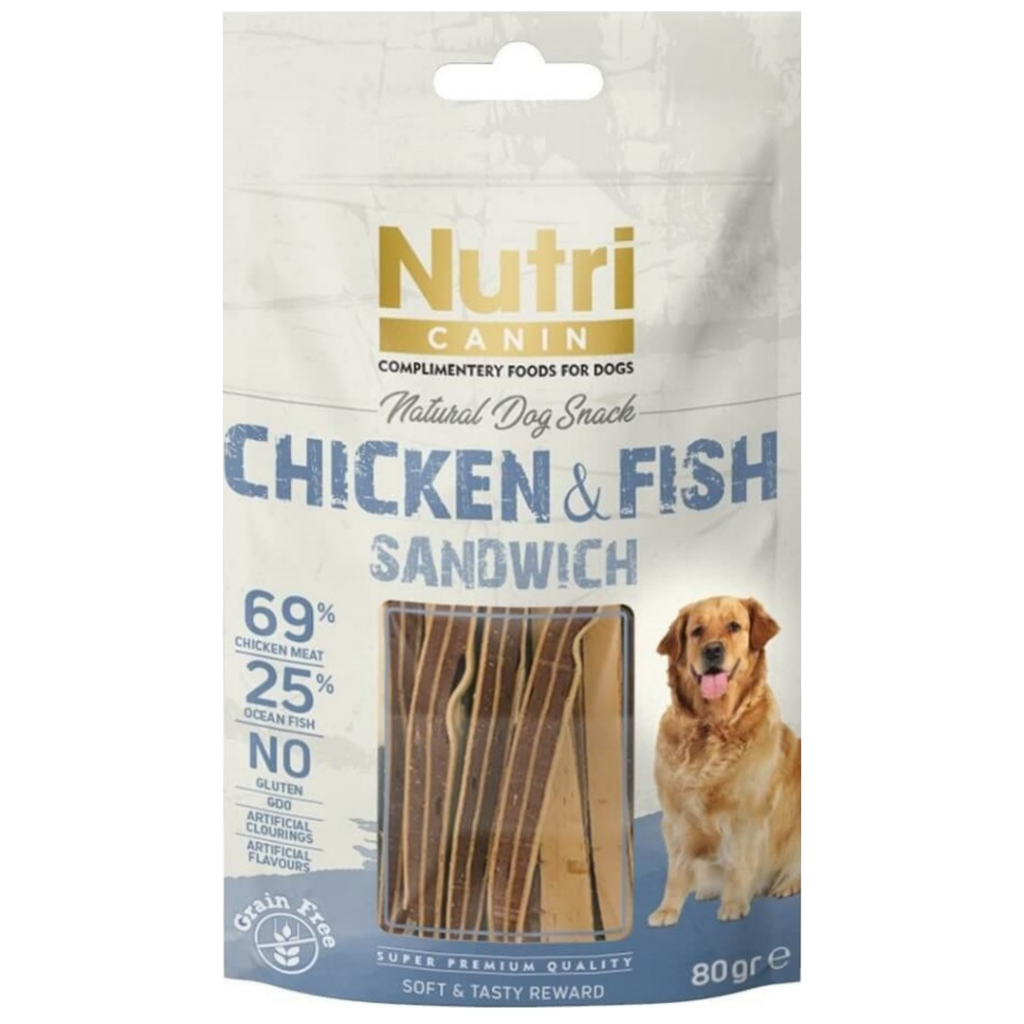 Nutri Canin Chicken & Fish Sandwich Köpek Ödülü 80 Gr