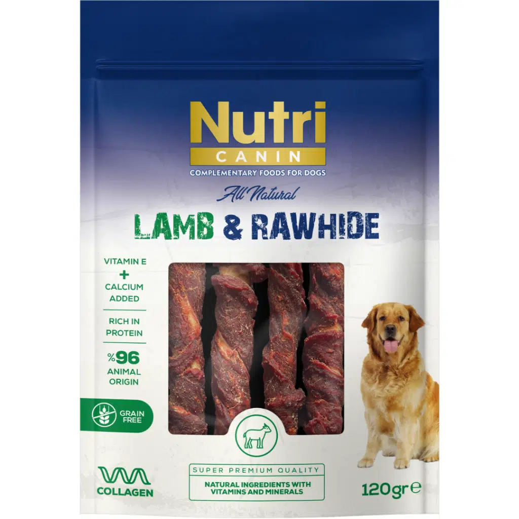 Nutri Canin Lamb & Rawhide Kuzu Eti Sargılı Kemik Köpek Ödülü 120 Gr