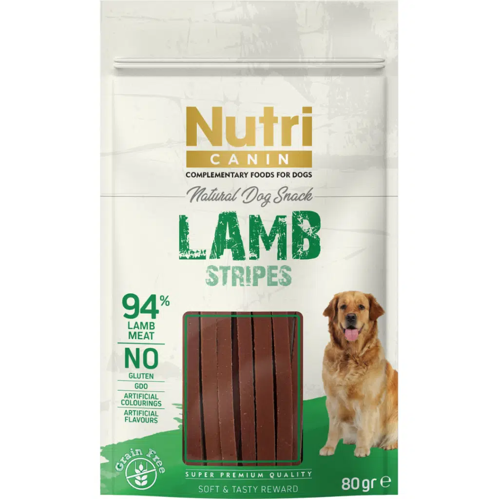 Nutri Canin Lamb Stripes Kuzu Etli Şerit Köpek Ödülü 80 Gr