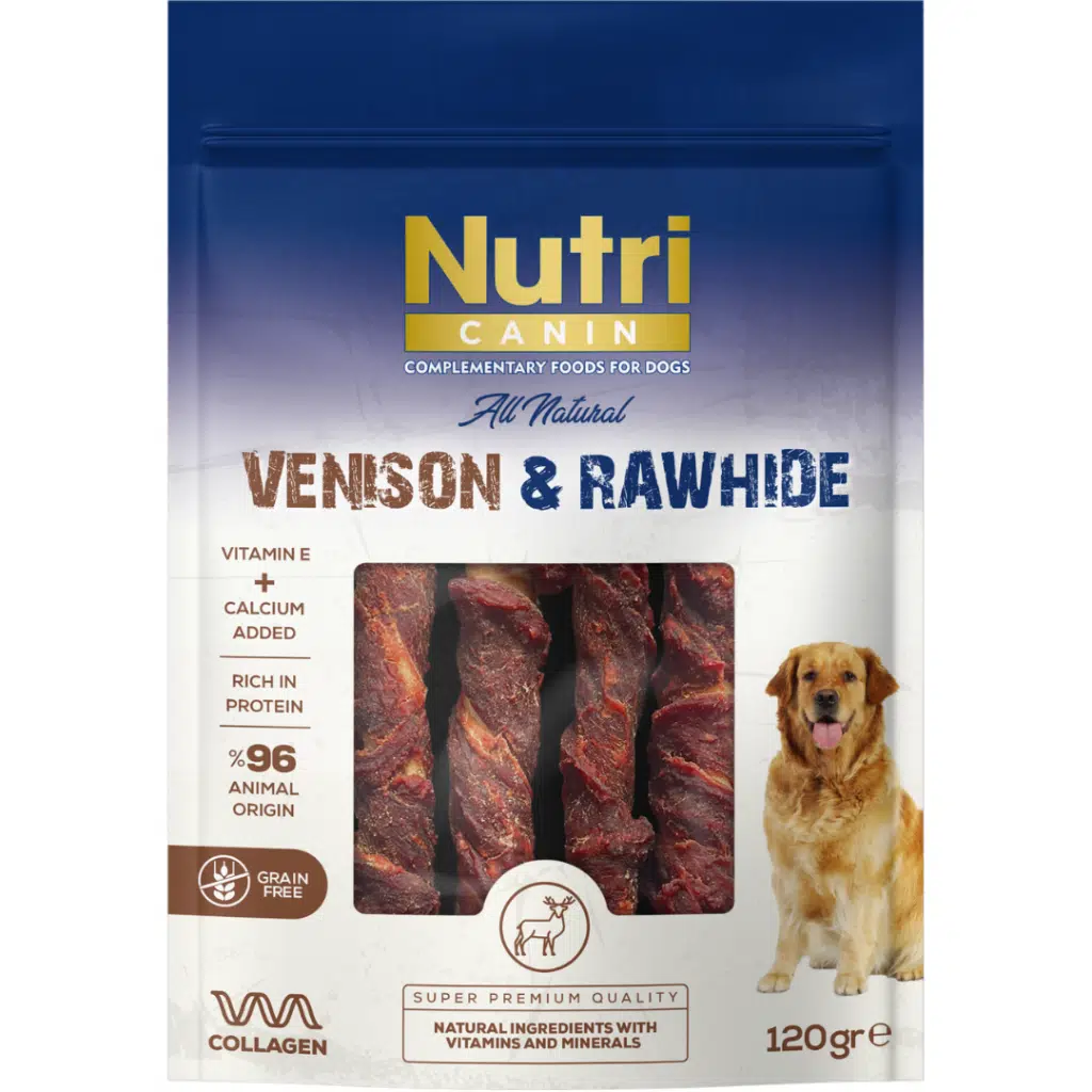Nutri Canin Venison & Rawhide Geyik Eti Sargılı Kemik Köpek Ödülü 120 Gr