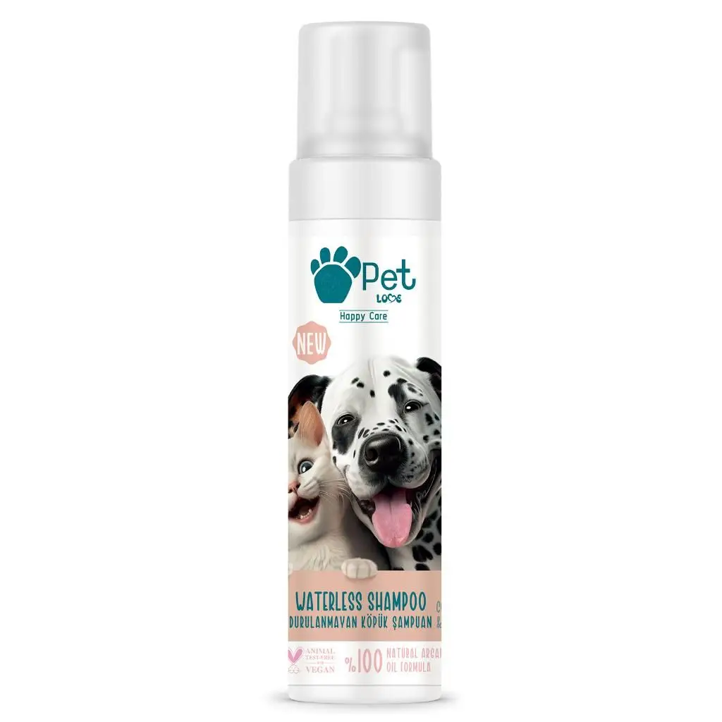 Pet Love Kediler ve Köpekler İçin Durulanmayan Kurabiye & Vanilya Kokulu Köpük Şampuan 225 ML