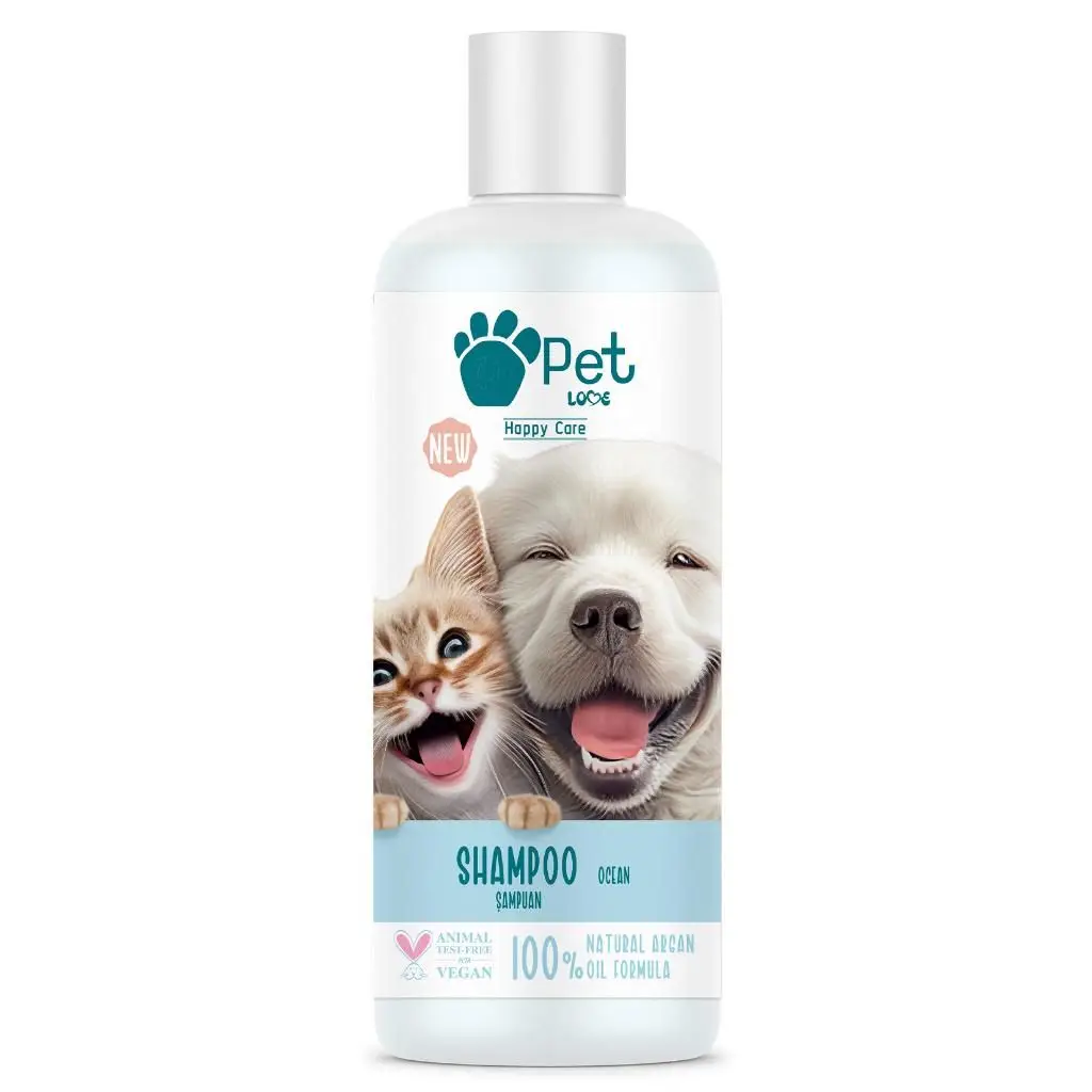 Pet Love Kediler ve Köpekler İçin %100 Doğal Argan Yağlı Okyanus Kokulu Şampuan 500 ML