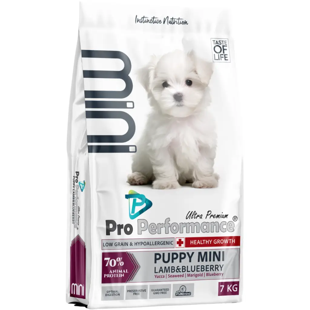 Pro Performance Mini Puppy Kuzu Etli Yaban Mersinli Küçük Irk Yavru Köpek Maması 7 Kg