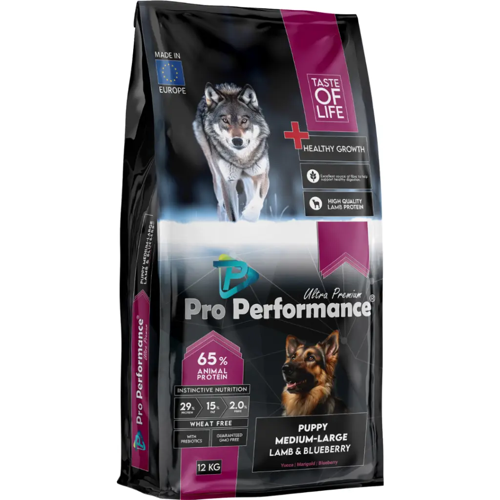 Pro Performance Puppy Kuzu Etli Yaban Mersinli Orta ve Büyük Irk Yavru Köpek Maması 12 Kg