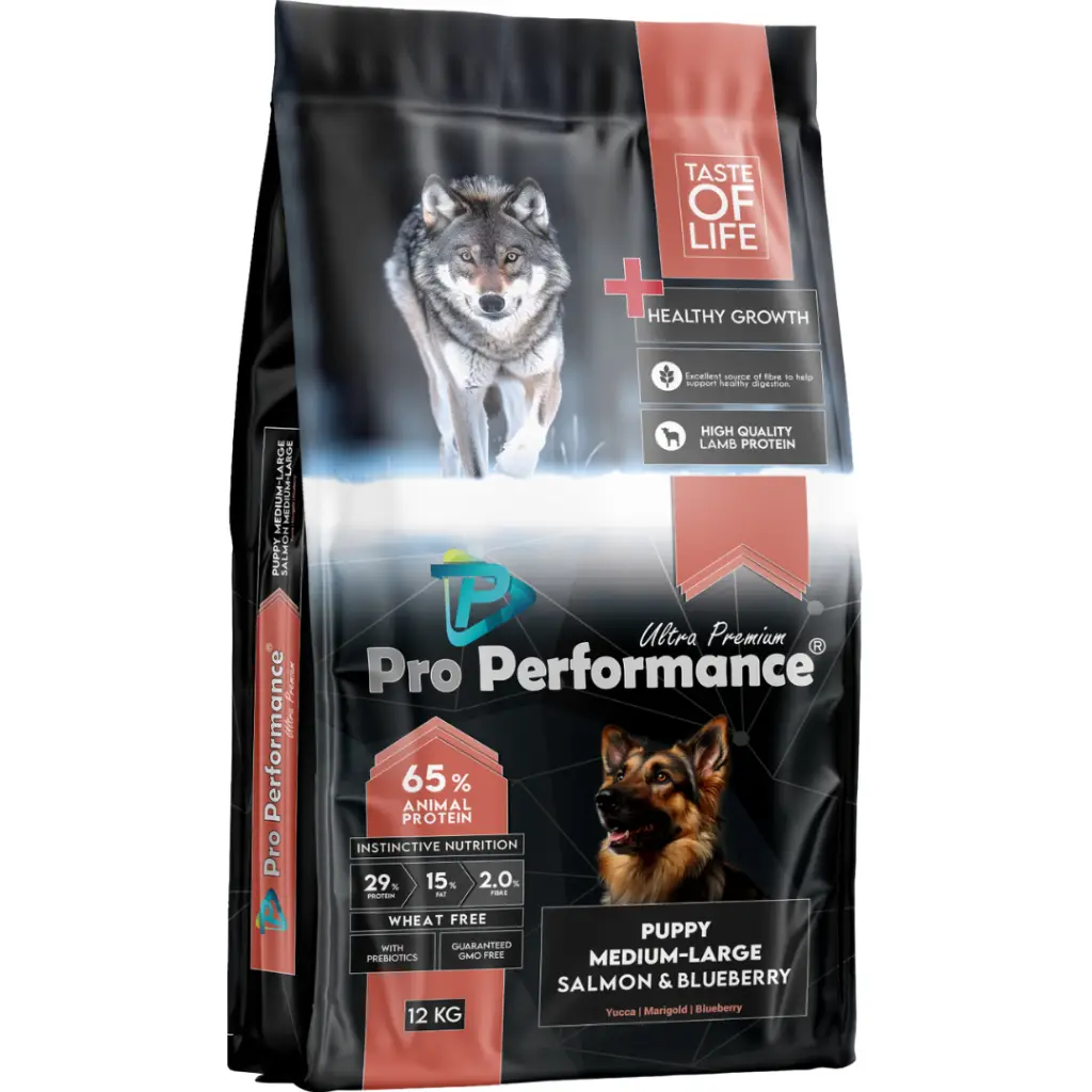 Pro Performance Puppy Somonlu Yaban Mersinli Orta ve Büyük Irk Yavru Köpek Maması 12 Kg