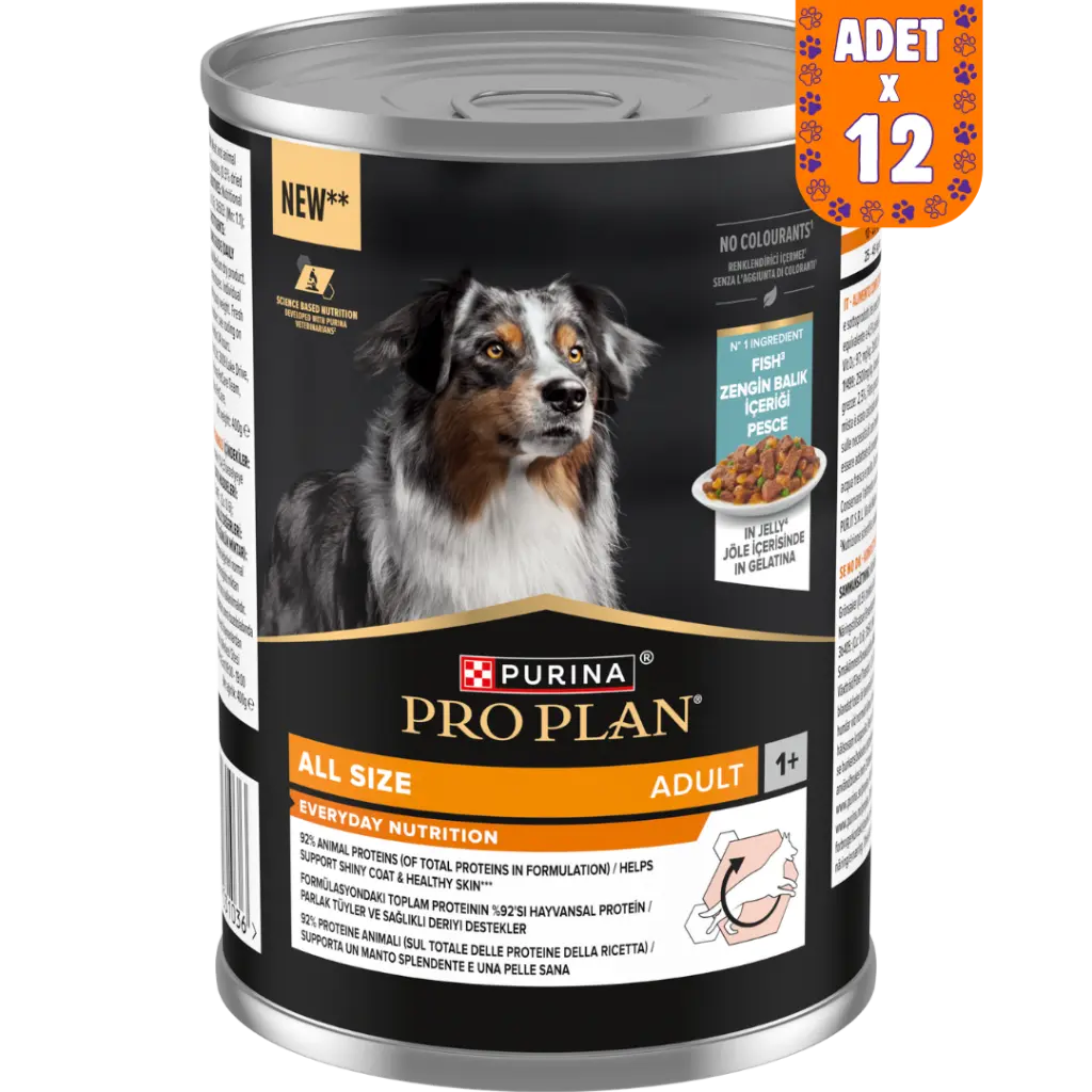 Pro Plan Everday Nutrition Jöle İçerisinde Balık Etli Köpek Konservesi 400 Gr 12 Adet