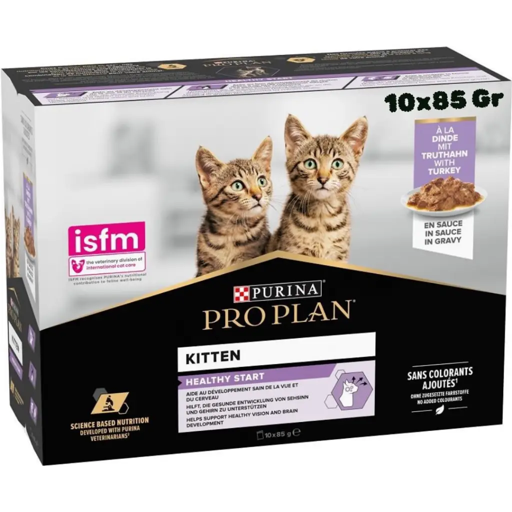 Pro Plan Kitten Sos İçinde Hindi Etli Pouch Yavru Kedi Yaş Maması 10x85 Gr