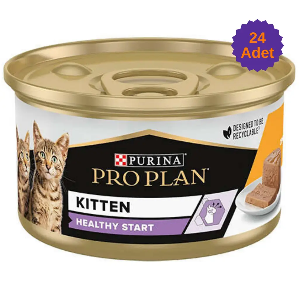 Pro Plan Kitten Tavuklu Yavru Kedi Konserve Maması 24x85 Gr