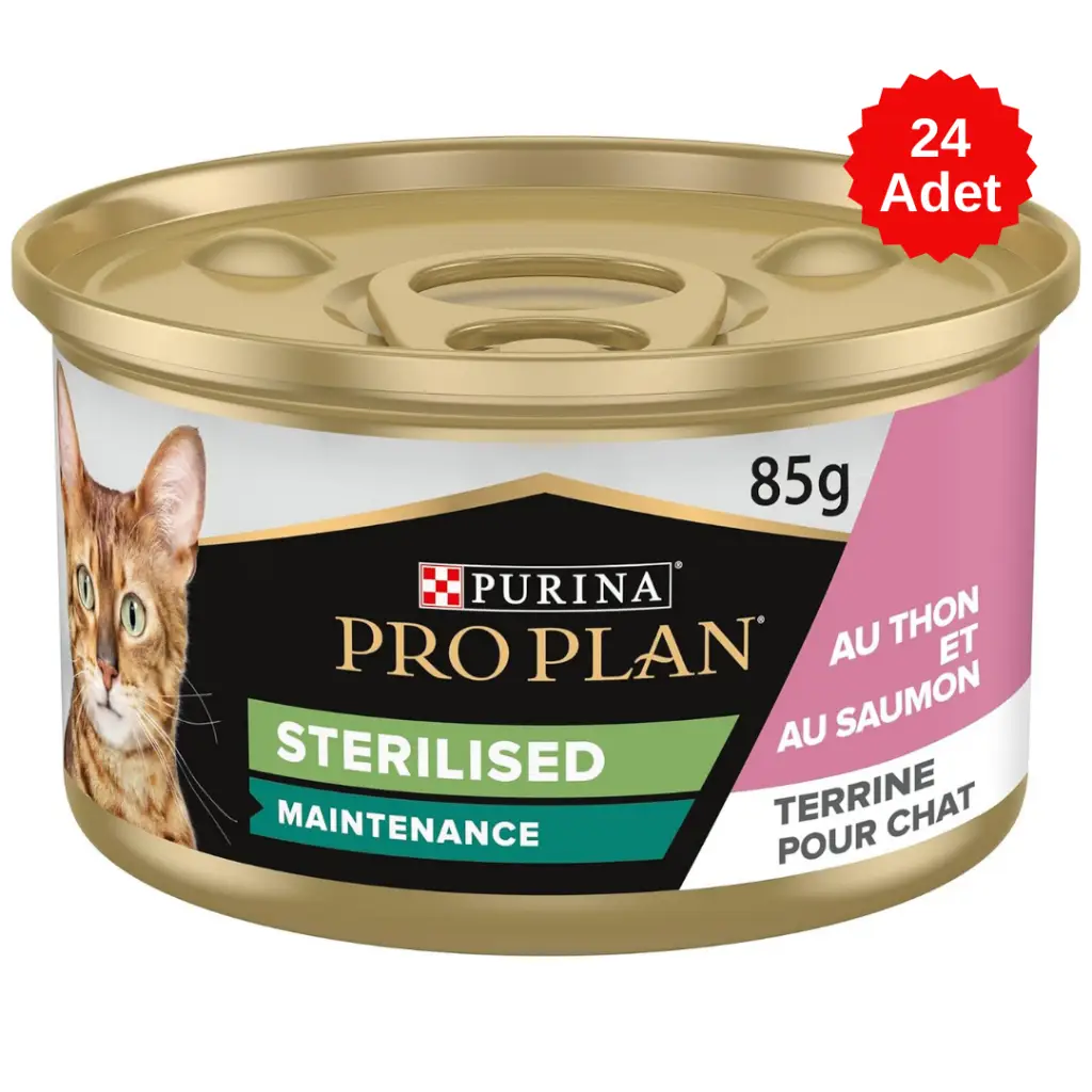 Pro Plan Sterilised Ton Balıklı ve Somonlu Kısırlaştırılmış Kedi Konservesi 85 Gr 24 Adet