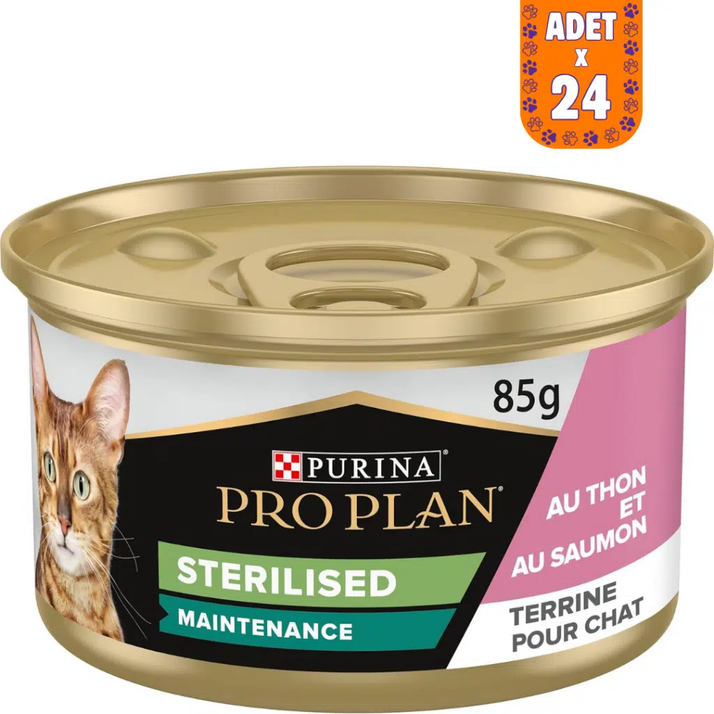 Pro Plan Sterilised Ton Balıklı ve Somonlu Kısırlaştırılmış Kedi Konservesi 85 Gr 24 Adet