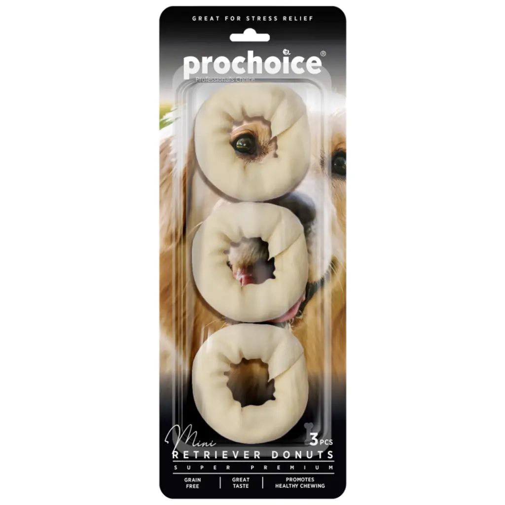 Prochoice Rawhide Mini Retriever Donuts Mini Donut Köpek Ödülü 3 Lü