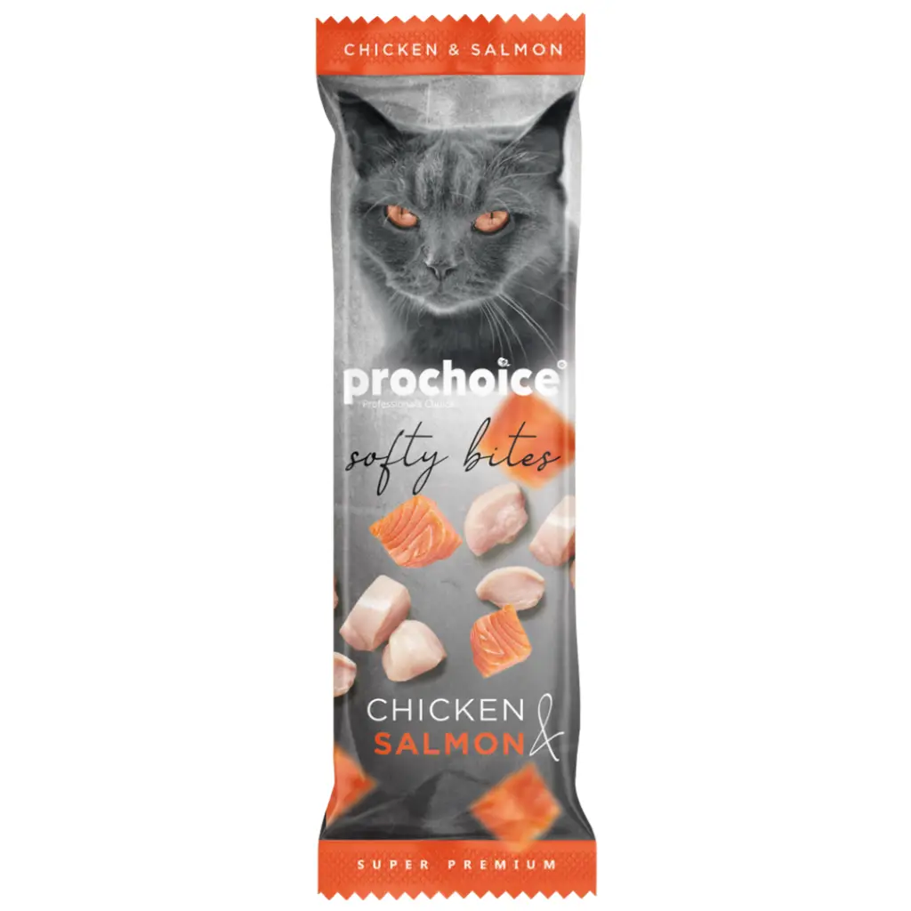 Prochoice Softy Bites Chicken & Salmon Kediler için Yumuşak Atıştırmalık Kedi Ödülü 10 Gr