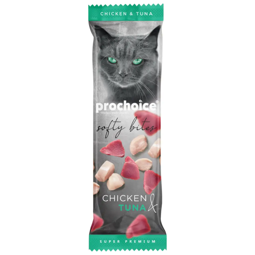 Prochoice Softy Bites Chicken & Tuna Kediler için Yumuşak Atıştırmalık Kedi Ödülü 10 Gr
