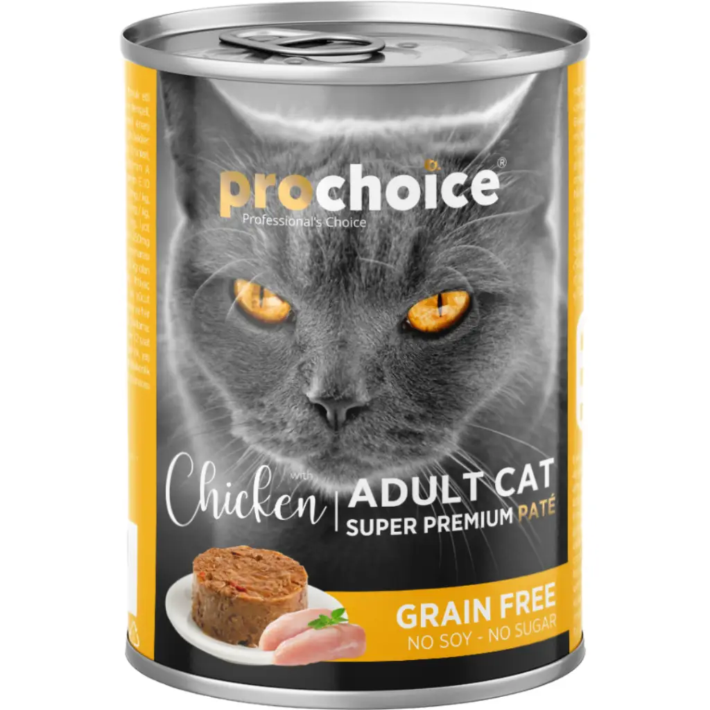 Prochoice Tavuk Etli Tahılsız Kedi Konservesi Pate 400 Gr
