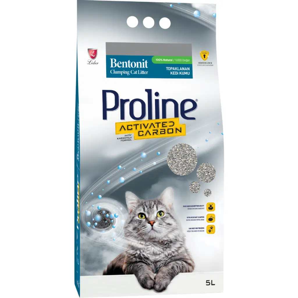 Proline Aktif Karbonlu Bentonit Kedi Kumu 10 Litre