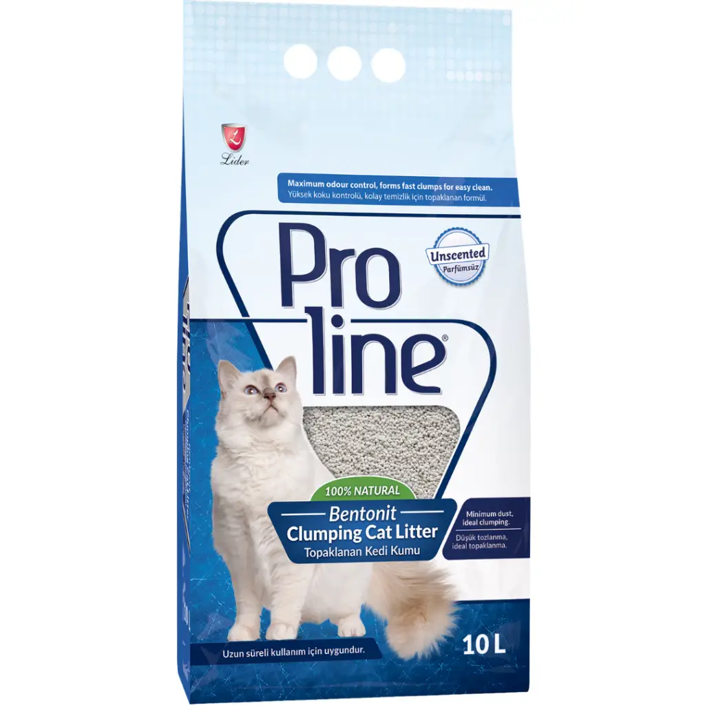 Proline Kokusuz Topaklanan Bentonit Kedi Kumu 10 Litre