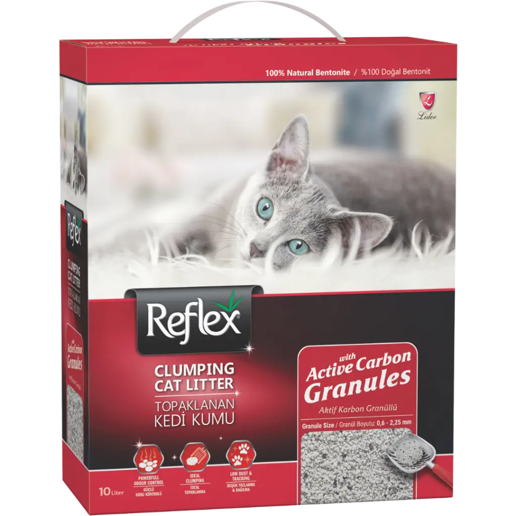 Reflex Aktif Karbon Granüllü Topaklanan Kedi Kumu 10 Litre 