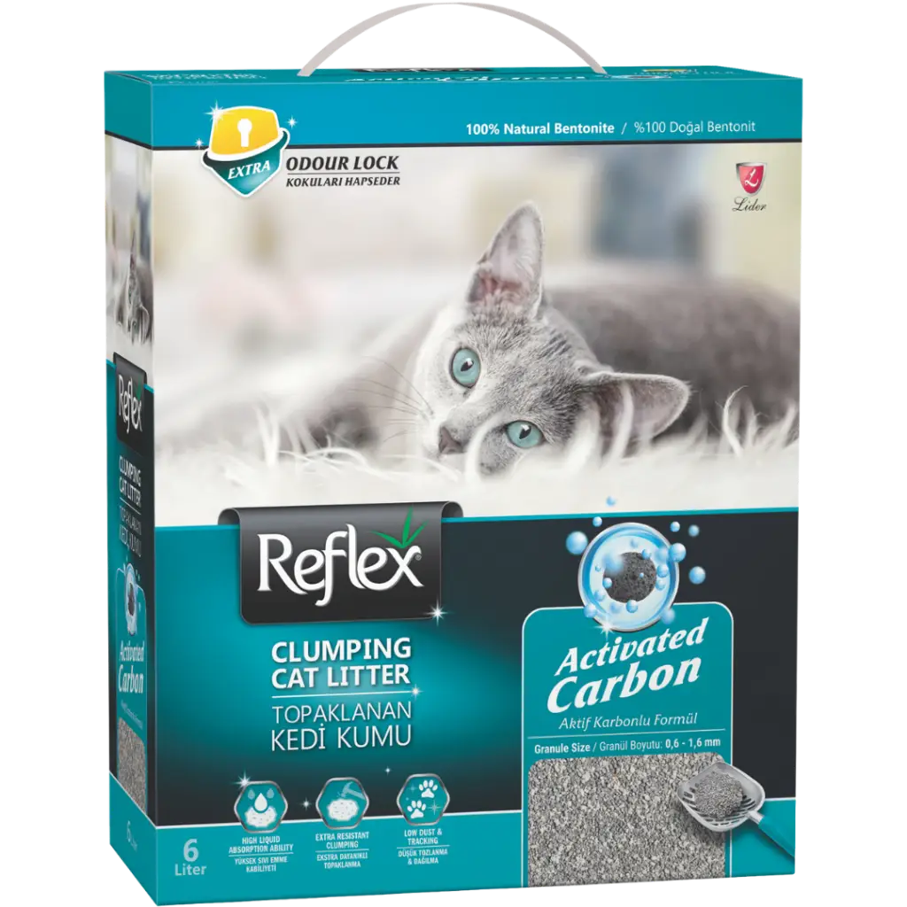 Reflex Aktif Karbonlu Süper Hızlı Topaklanan Kedi Kumu 6 Litre