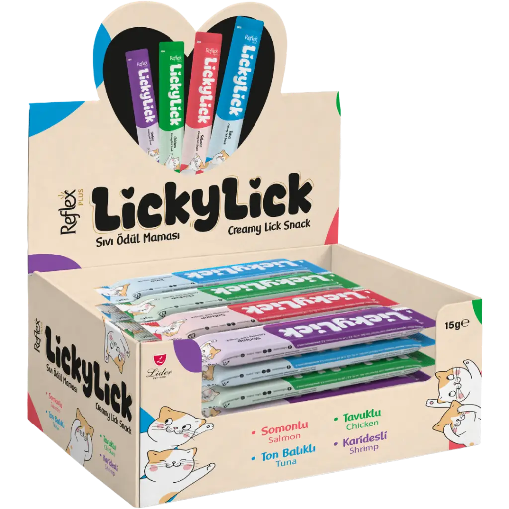 Reflex Plus LickyLick Creamy Karışık Sıvı Kedi Ödül Maması 72x15 Gr