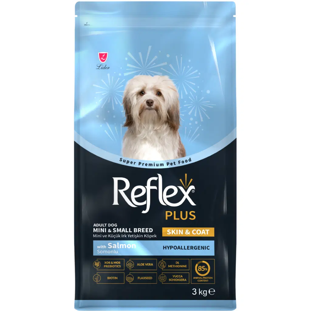 Reflex Plus Skin & Coat Somonlu Mini ve Küçük Irk Yetişkin Köpek Maması 3 Kg