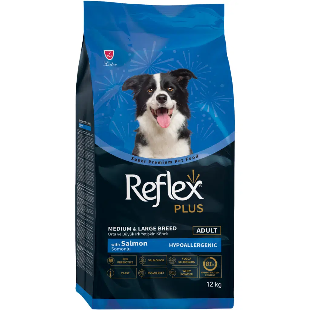 Reflex Plus Somonlu Orta ve Büyük Irk Yetişkin Köpek Maması 12 Kg
