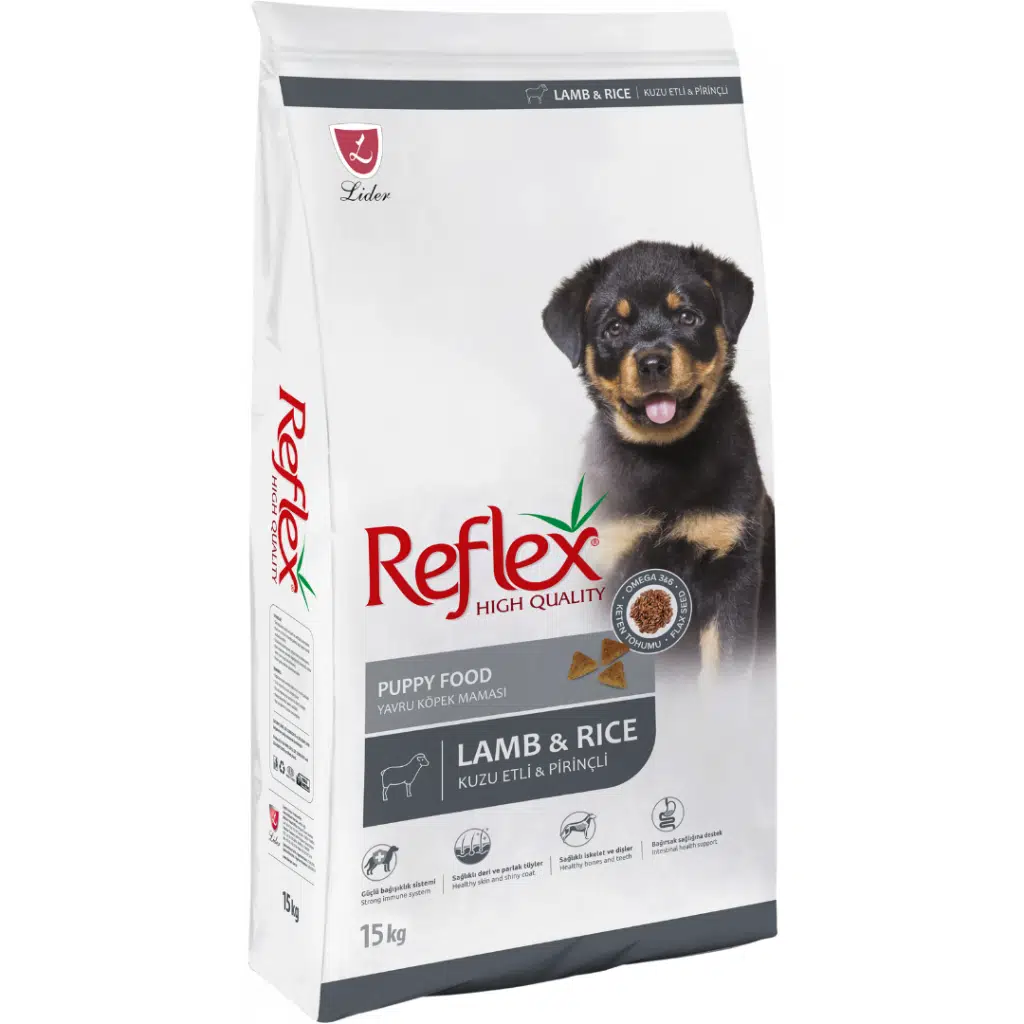 Reflex Puppy Kuzu Etli ve Pirinçli Yavru Köpek Maması 15 Kg
