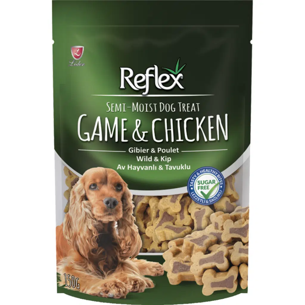 Reflex Semi-Moist Av Hayvanlı ve Tavuklu Köpek Ödülü 150 Gr