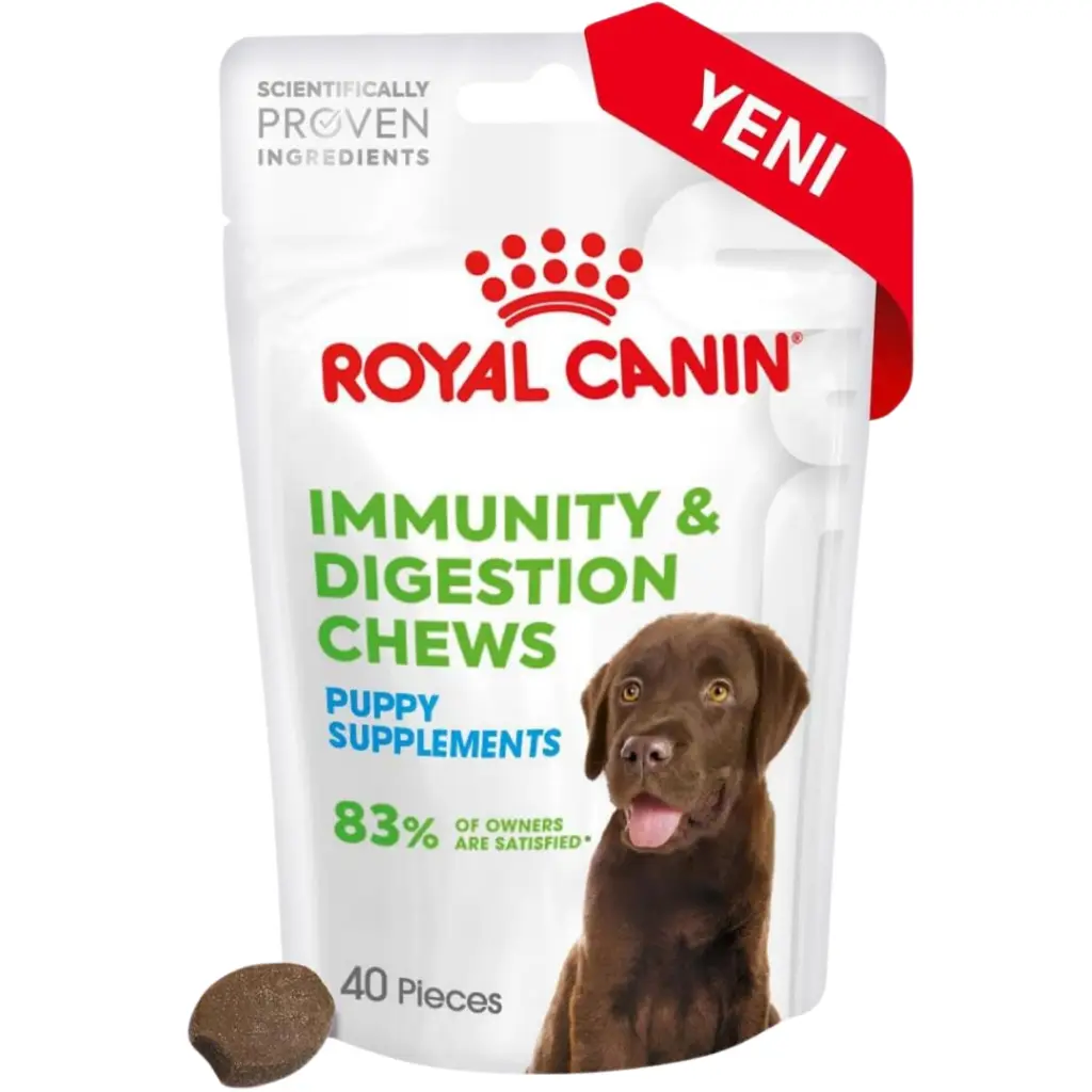 Royal Canin Immunity & Digestion Chews Yavru Köpekler İçin Bağışıklık ve Sindirim Sistemini Destekleyen Tamamlayıcı Ödül Maması 100 Gr