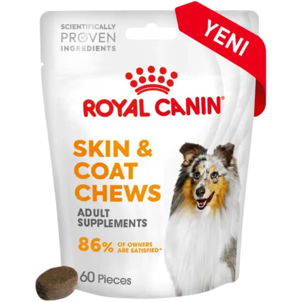 Royal Canin Skin & Coat Chews Deri ve Tüy Sağlığını Destekleyen Tamamlayıcı Köpek Ödül Maması 240 Gr