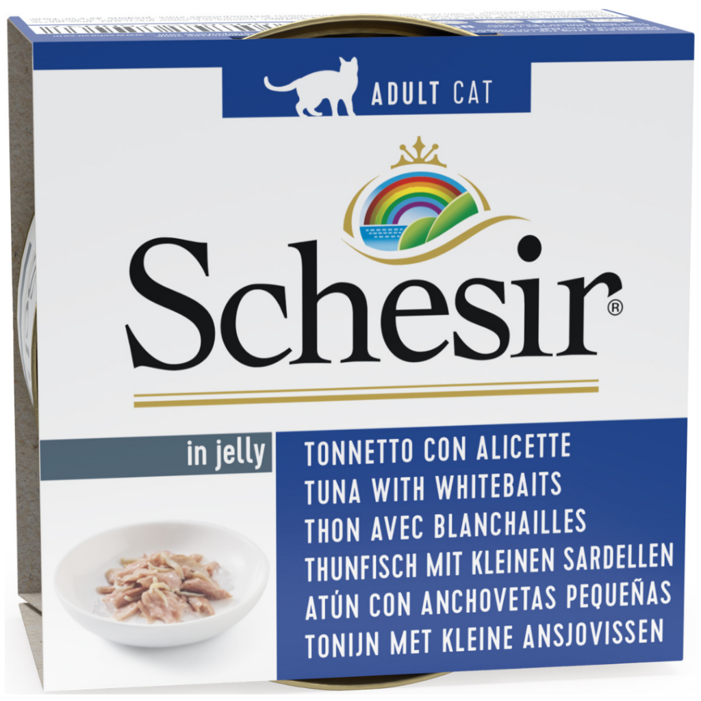 Schesir Cat Jelly Ton Ve Ringa Balıklı Jöleli Kedi Konservesi 85 Gr